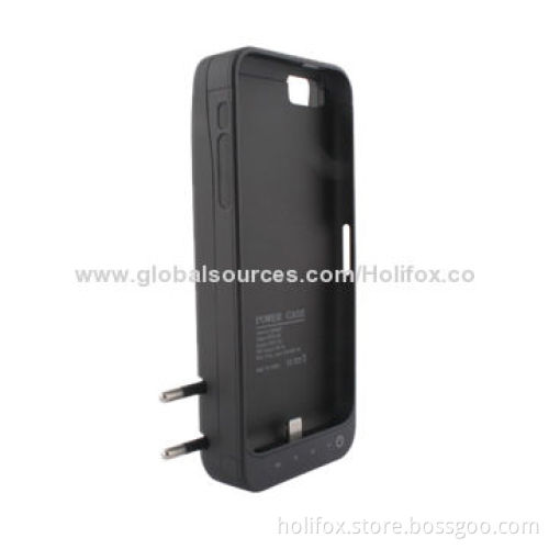 Power Charger Case for iPhone 5/5s/5c, with EU/US Plug 4,200mAh